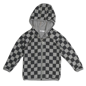 CHECKERED HOODED JACKET