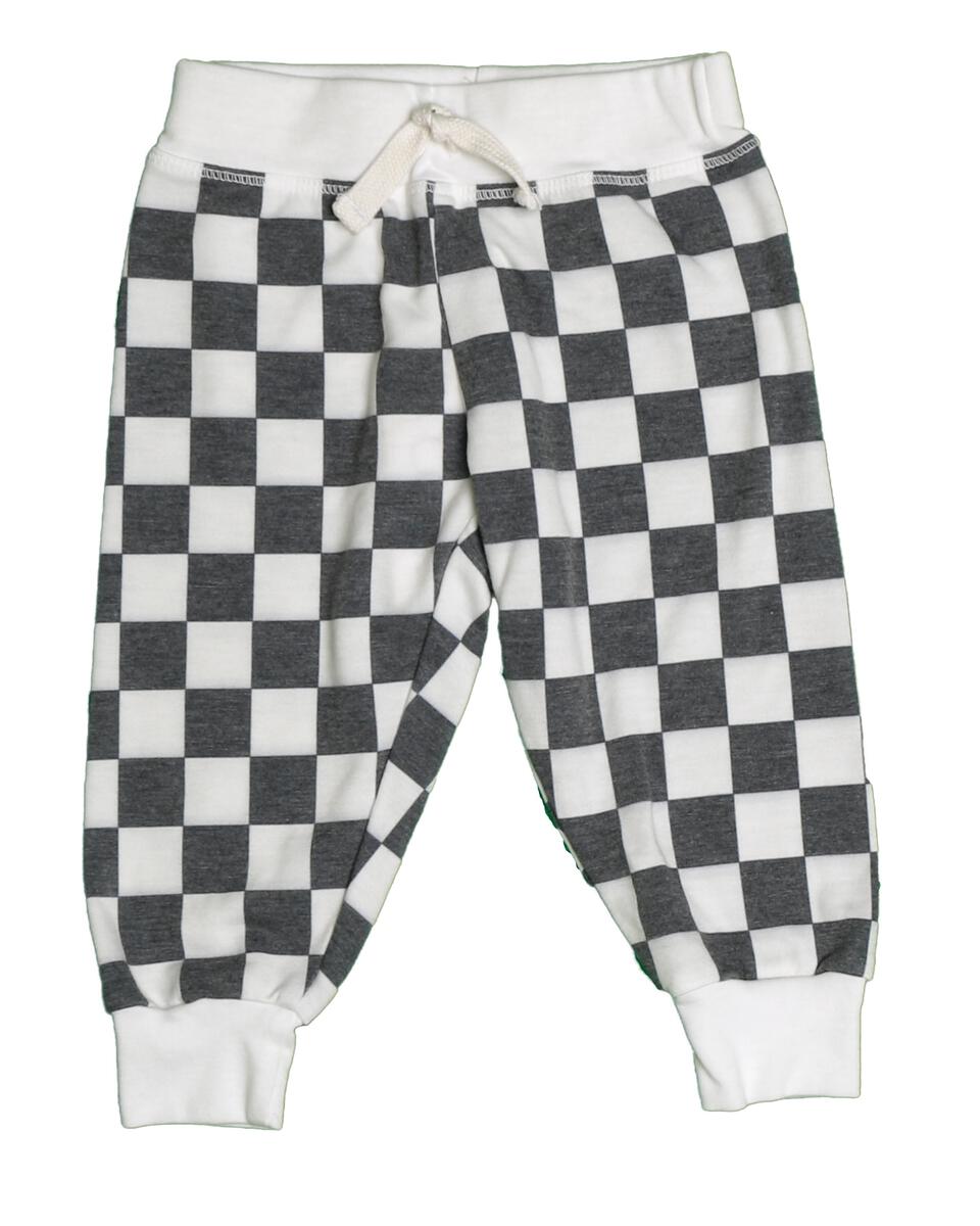 CHECKERED OFF WHITE JOGGER SWEAT PANT