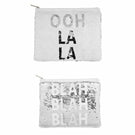 Load image into Gallery viewer, OOH LA LA &amp; BLAH BLAH BLAH SEQUIN BAG
