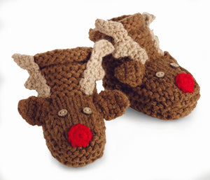 CROCHET REINDEER BOOTIES