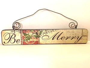 BE MERRY MINI CHRISTMAS SIGN