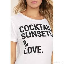 COCKTAILS AT SUNSET & LOVE TEE