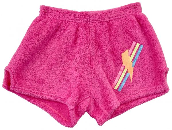 FUCHSIA SHORT WITH STRIPES AND BOLT