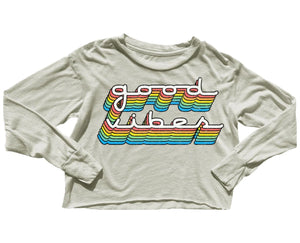 GOOD VIBES CROP TEE