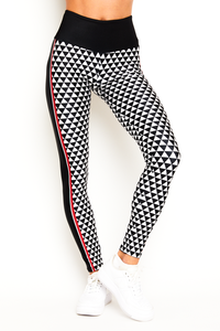 Checkered Ski Racer Black Legging