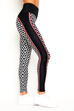 Load image into Gallery viewer, Checkered Ski Racer Black Legging
