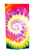 Load image into Gallery viewer, OVERSIZED RAINBOW TIE-DYE TOWEL
