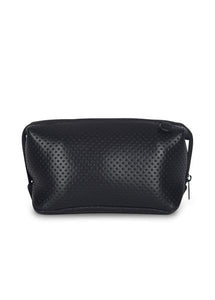 ERIN BLACK COSMETIC/TRAVEL BAG WITH HOT PINK LIPS