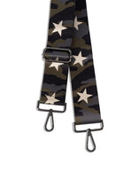 Load image into Gallery viewer, GREEN CAMO HANDBAG STRAP WITH ROSE GOLD STARS
