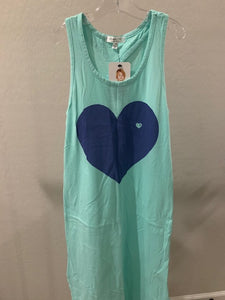 "WENDY HEART 2" Cotton Maxi Dress