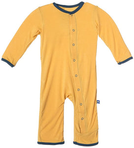 Fuzzy Bee Guitar Applique Coverall, Long Sleeve Pajamas