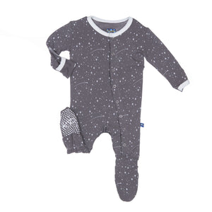 Kickee Pants:Rain Shooting Stars Long Sleeve Footie Pajama Set