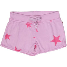 Load image into Gallery viewer, LILAC TERRY SHORTS WITH STARS
