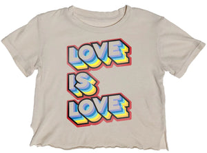 LOVE IS LOVE CROP TEE