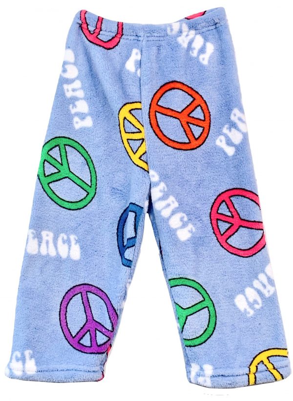 BLUE PEACE FUZZY PAJAMAS