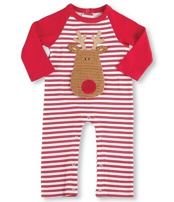 STRIPED ONE PIECE WITH REINDEER FACE