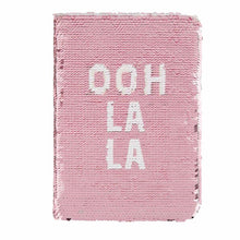 Load image into Gallery viewer, Blush Sequin Swipe Journal - OOH LA LA &amp; BLAH BLAH BLAH
