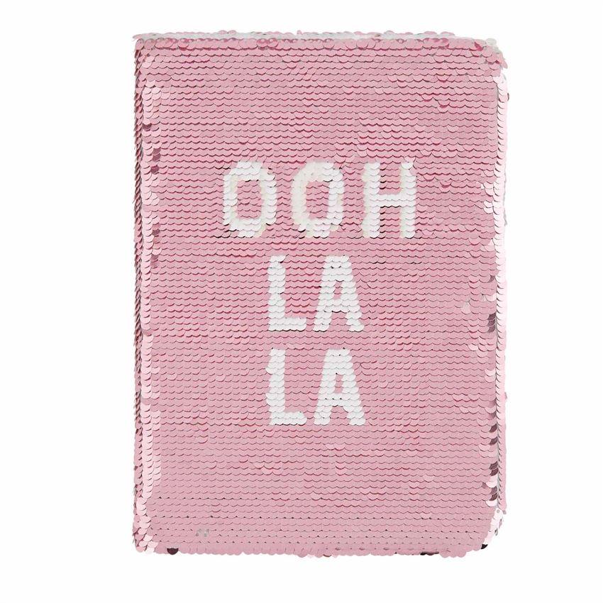 Blush Sequin Swipe Journal - OOH LA LA & BLAH BLAH BLAH