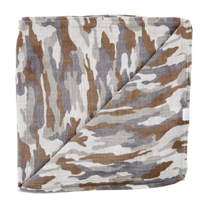 CAMO MUSLIN SWADDLE BLANKET