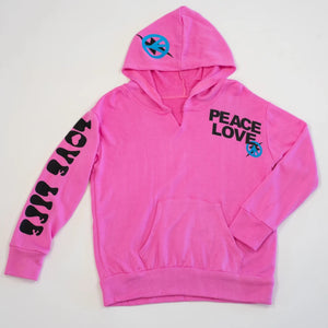 PEACE LOVE/LOVE LIFE HOODIE