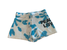 Load image into Gallery viewer, PEACE LOVE SMILEY FACE TIE DYE SHORT
