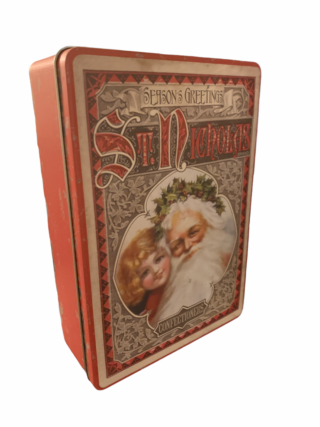 HOLIDAY ST. NICHOLAS FOOD SAFE TIN BOX