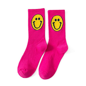 PINK SMILEY FACE SOCKS