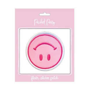 PINK UPSIDE DOWN PATCH STICKER