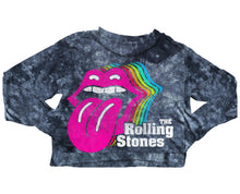 Load image into Gallery viewer, ROLLING STONES TIE DYE NOT QUITE CROP TEE
