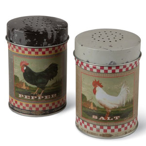 COUNTRY ROOSTER SALT & PEPPER SHAKERS