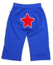 Load image into Gallery viewer, RUGGED BUTTS - ROYAL BLUE CRAWLER PANT WITH RED STAR
