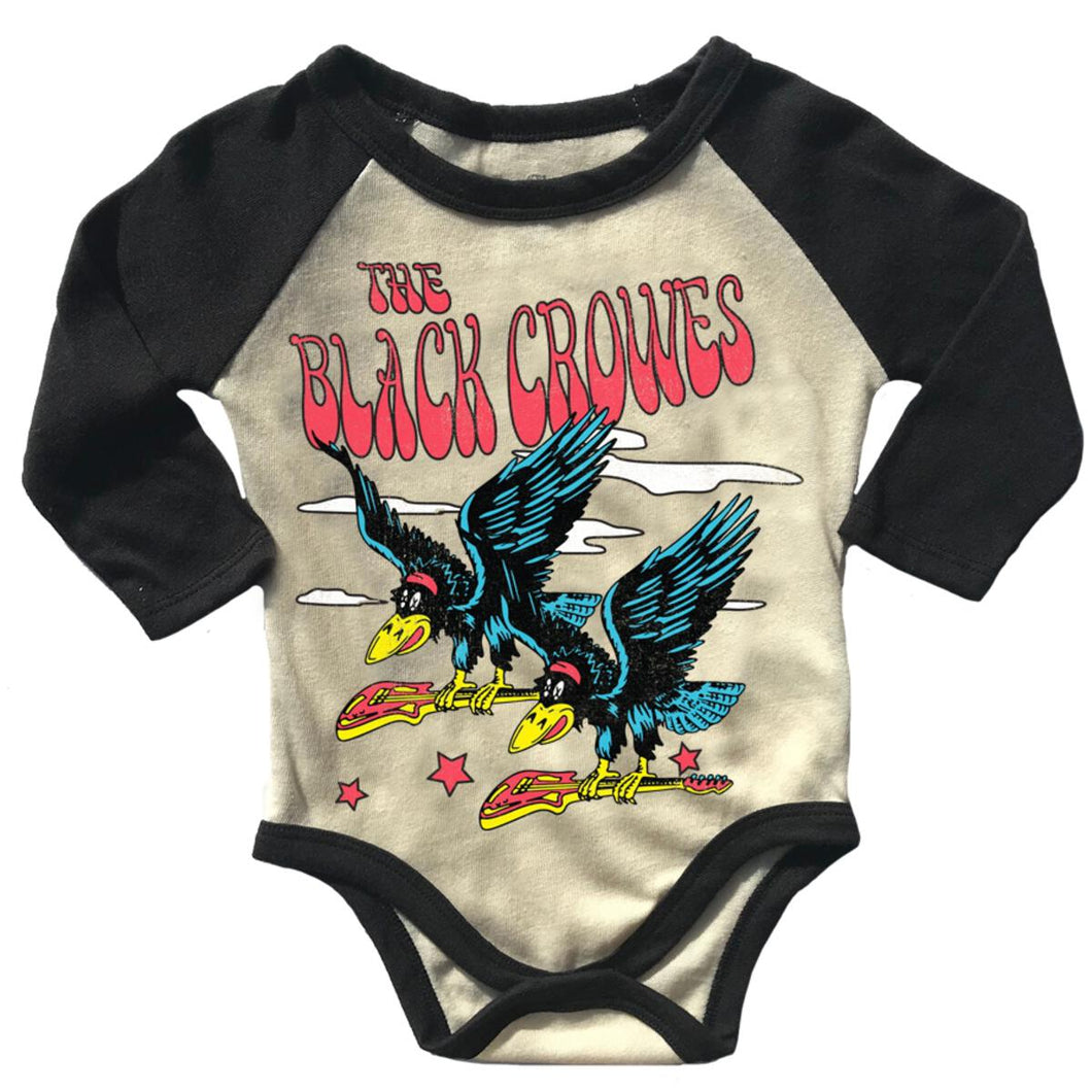 BLACK CROWES RAGLAN ONESIE