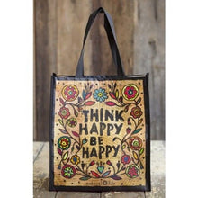 Load image into Gallery viewer, THINK HAPPY BE HAPPY REUSABLE BAG
