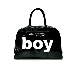 "BOY" Schelpp Bag - Black with White Lettering