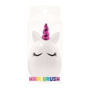 WHITE UNICORN HAIR BRUSH