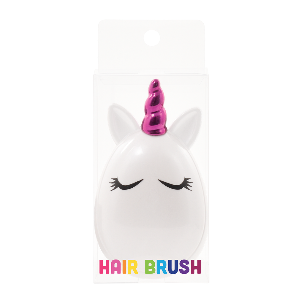 WHITE UNICORN HAIR BRUSH