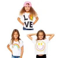 3 COLOR SMILEY FACE TEE SHIRT