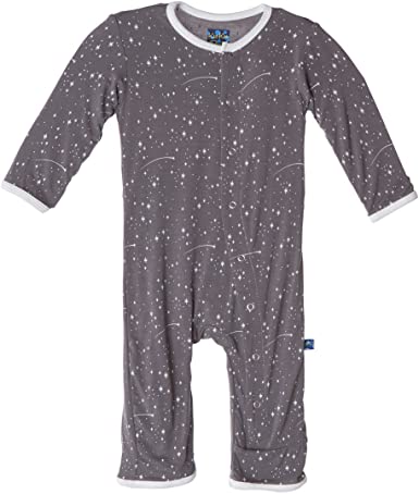 Kickee Pants:Rain Shooting Stars Long Sleeve Appliqué Coverall