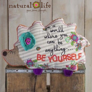 HEDGEHOG BOHO PILLOW - BE YOURSELF