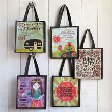 Load image into Gallery viewer, THINK HAPPY BE HAPPY REUSABLE BAG
