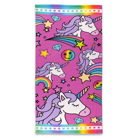 DISTRESSED UNICORN COUTURE BEACH TOWEL